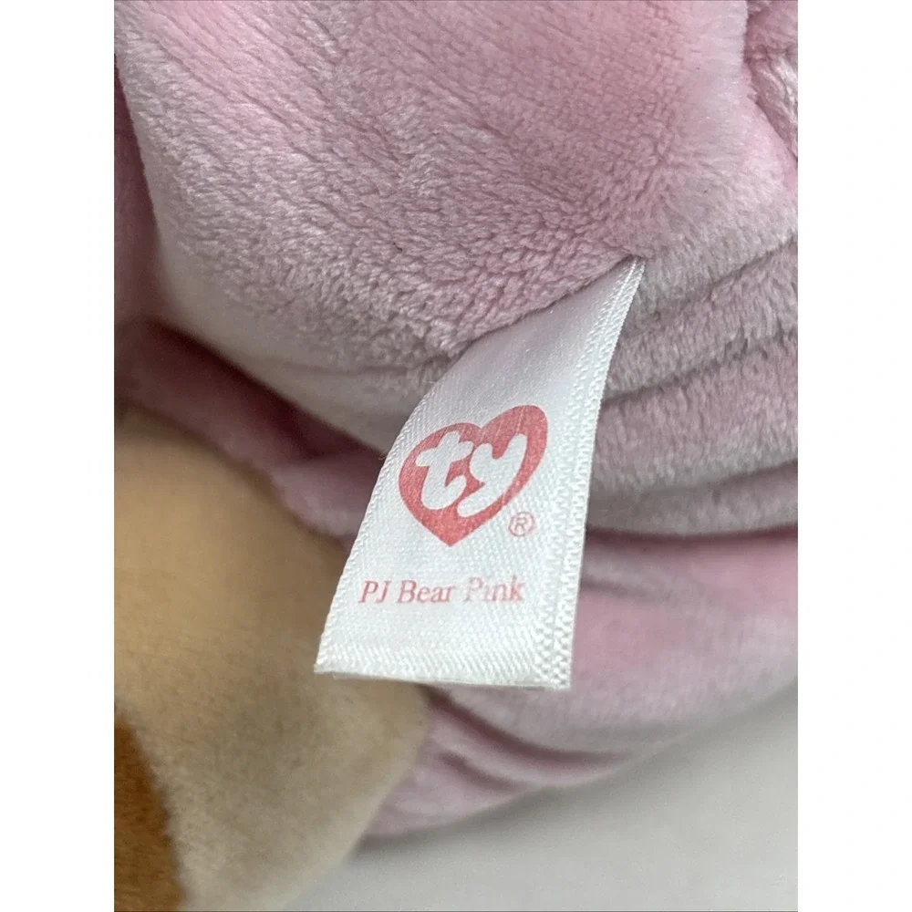 Ty Pluffies PJ Bear‎ Pink Plush Toy Teddy Stuffed Animal Pajamas 10